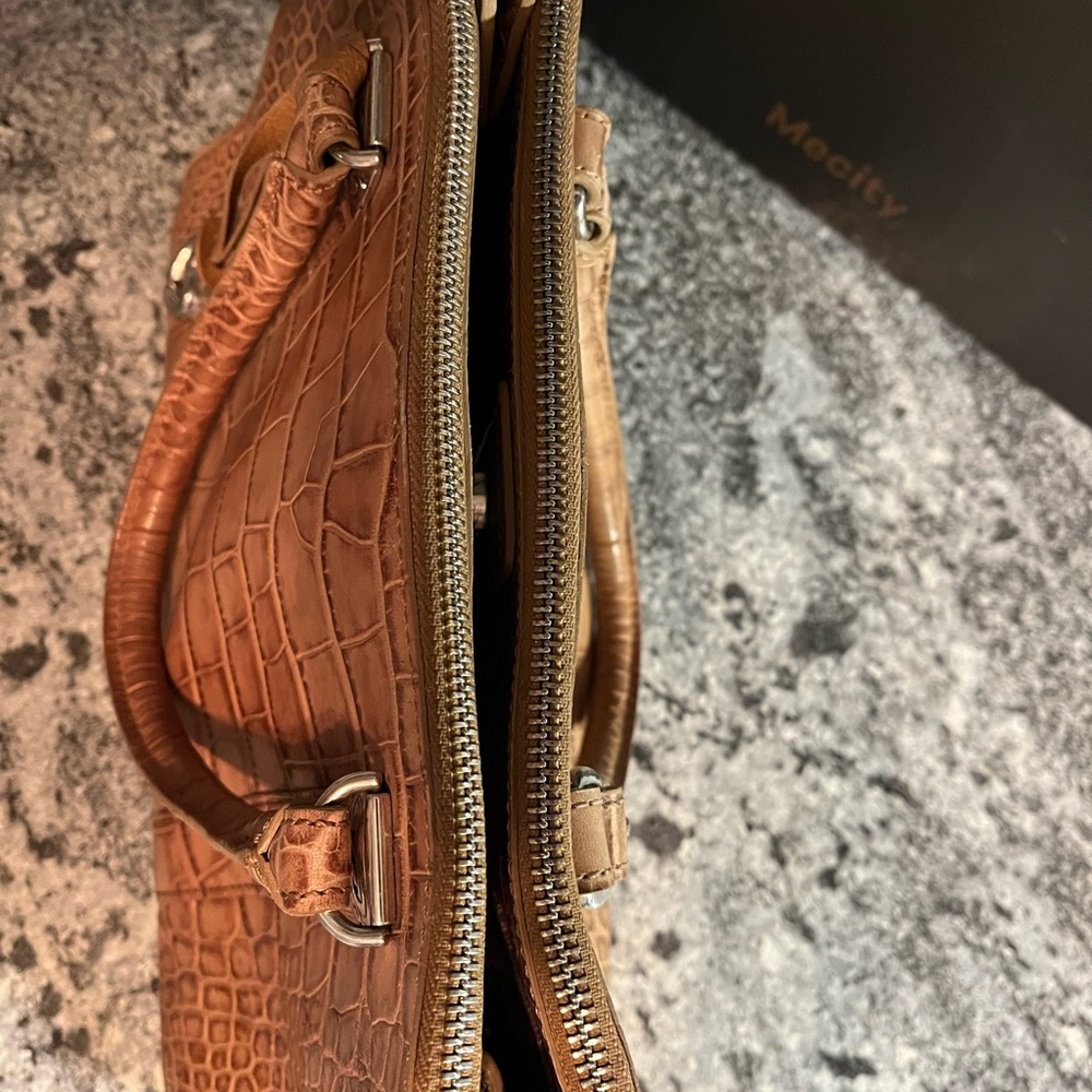 Brighton Crocodile Pattern Triple Compartment Bro… - image 5